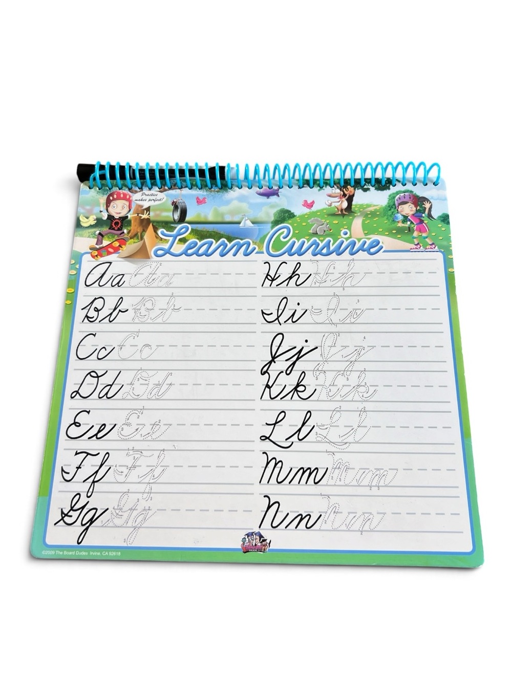 The Smart Dudes Learn & Practice Cursive Reusable Activity Book – Dry Erase